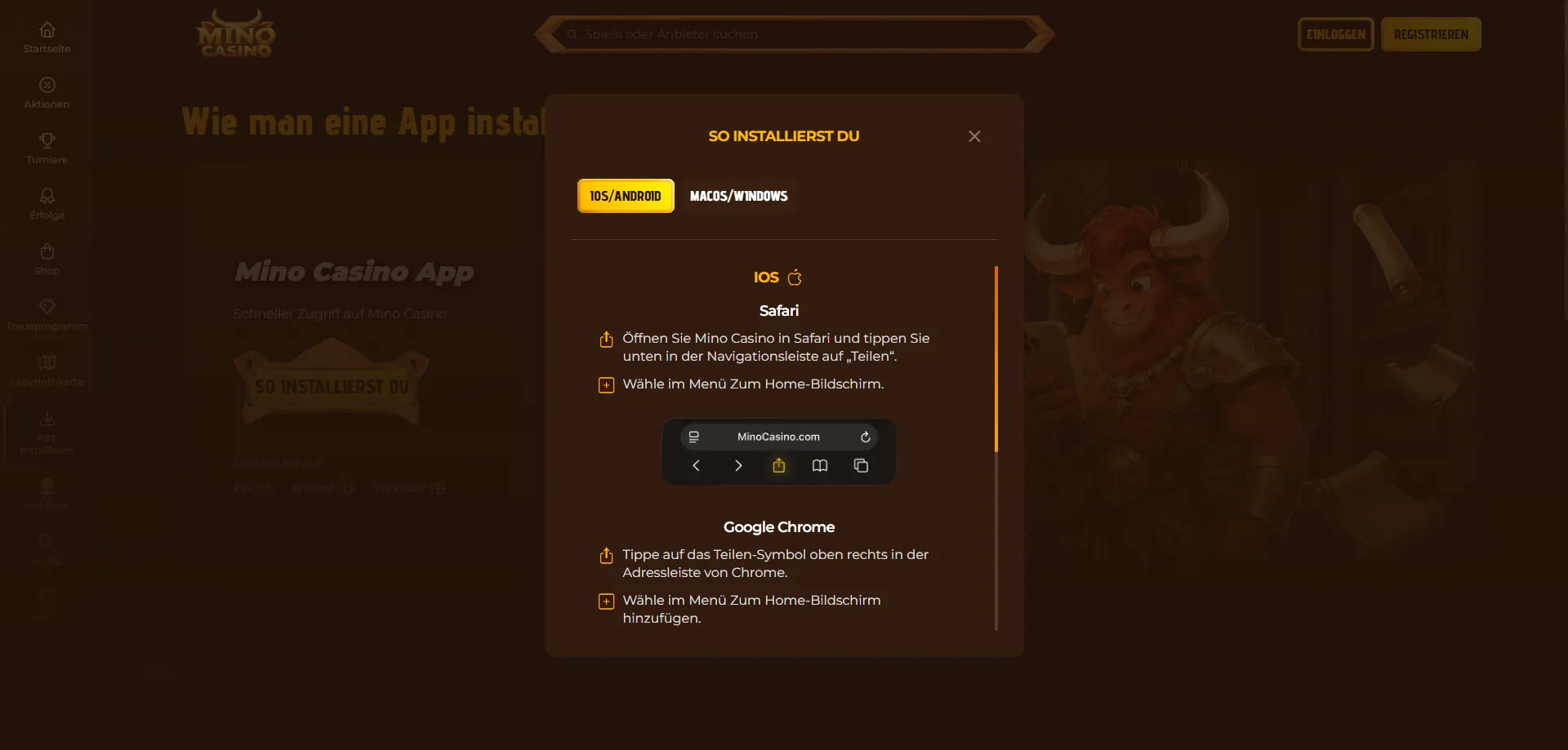 Scommesse sportive su Mino Casino — quote live calcio e tennis