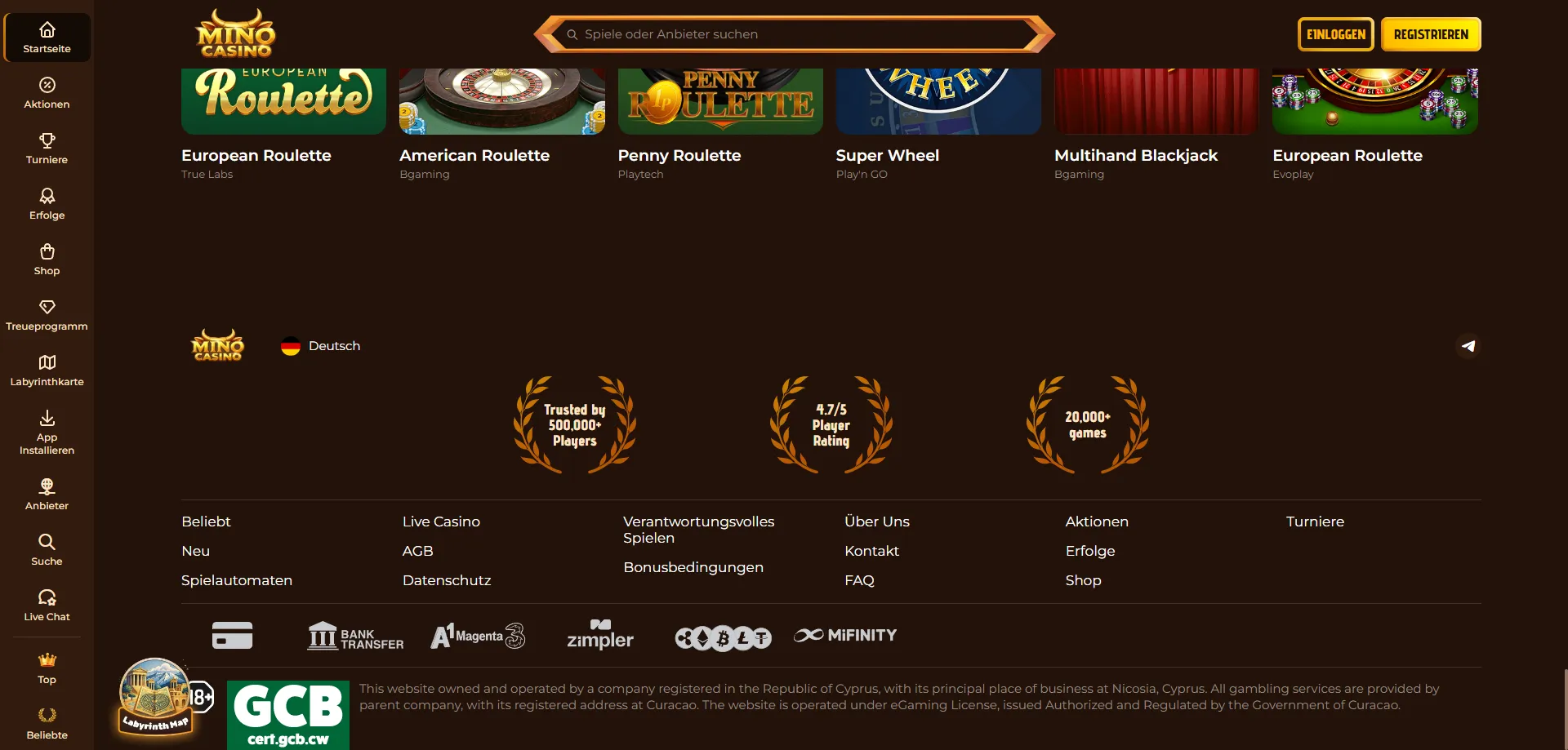 Metodi di pagamento sicuri su Mino Casino — depositi e prelievi